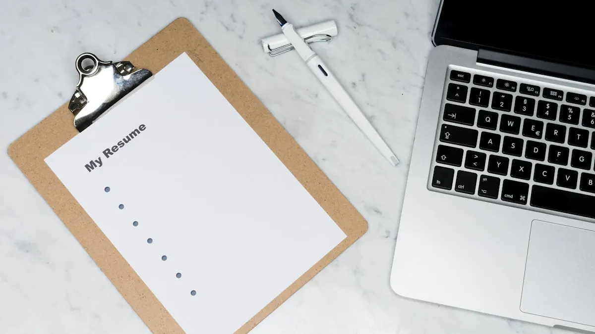 Notebook and laptop ready for writing documents at home