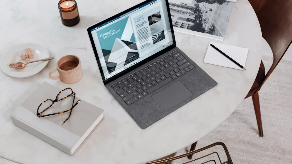 Person reviewing files on a laptop to free up drive space